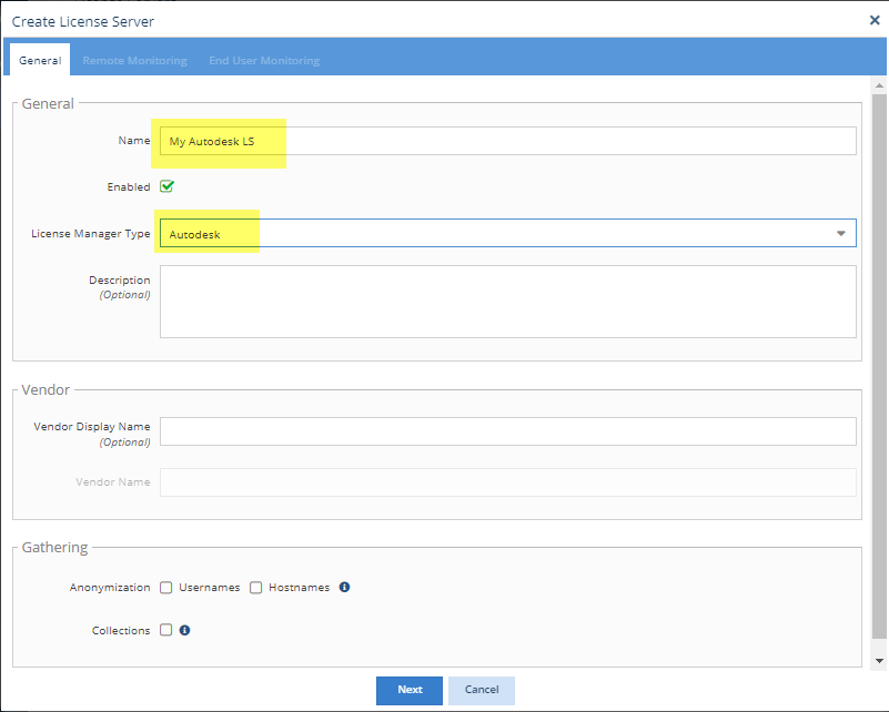 Create license server