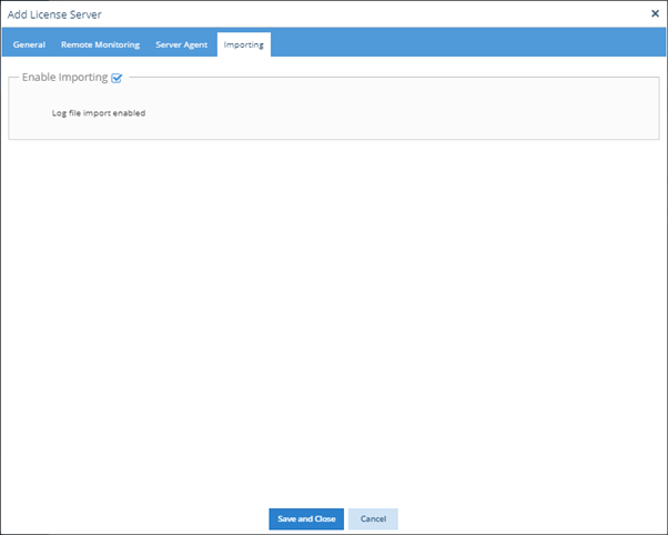 Siemens NX license server monitoring - remote monitoring Add Siemens NX License Server - enable importing for the license server