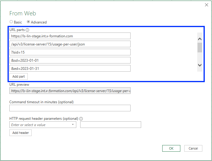 Import License Statistics data into Excel using Power Query 2