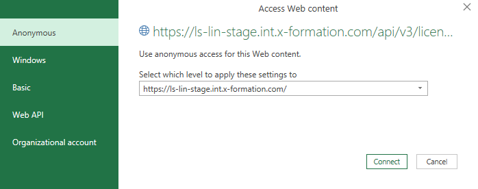 Import License Statistics data into Excel using Power Query 4