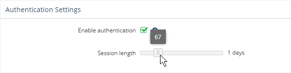 License Statistics - Authentication Settings